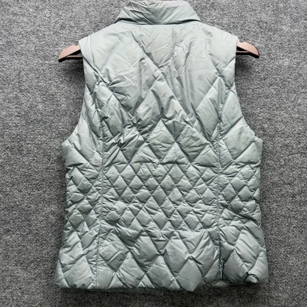 Eddie Bauer Premium Goose Down Vest Womens S Gray‎ Quilted Full Zip Outdoor